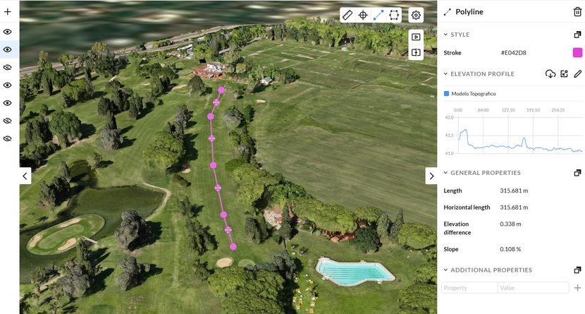 Visualizador online con el modelo del terreno